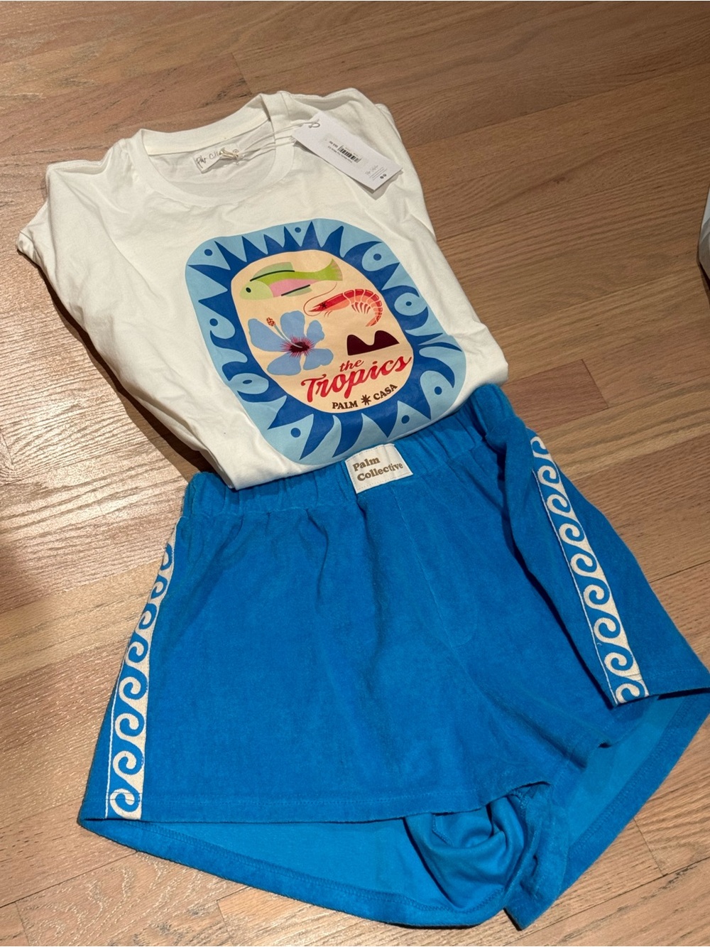 Women's Terry Shorts and oversized tshirt. Shorts in S tshirt in XS. Oversized.